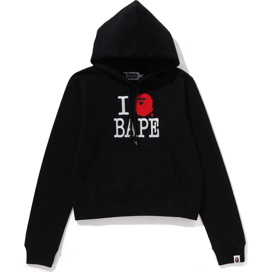 Bape I LOVE BAPE PULLOVER HOODIE LADIES