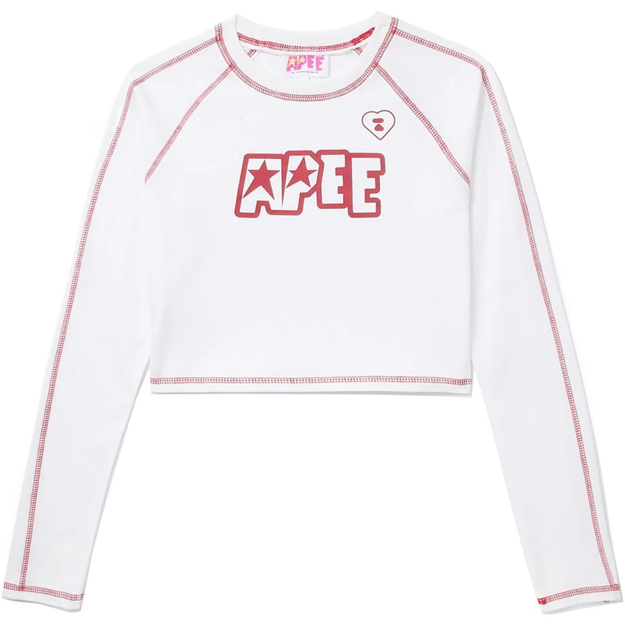 Bape APEE GRAPHIC LONG SLEEVE RAGLAN TOP LADIES