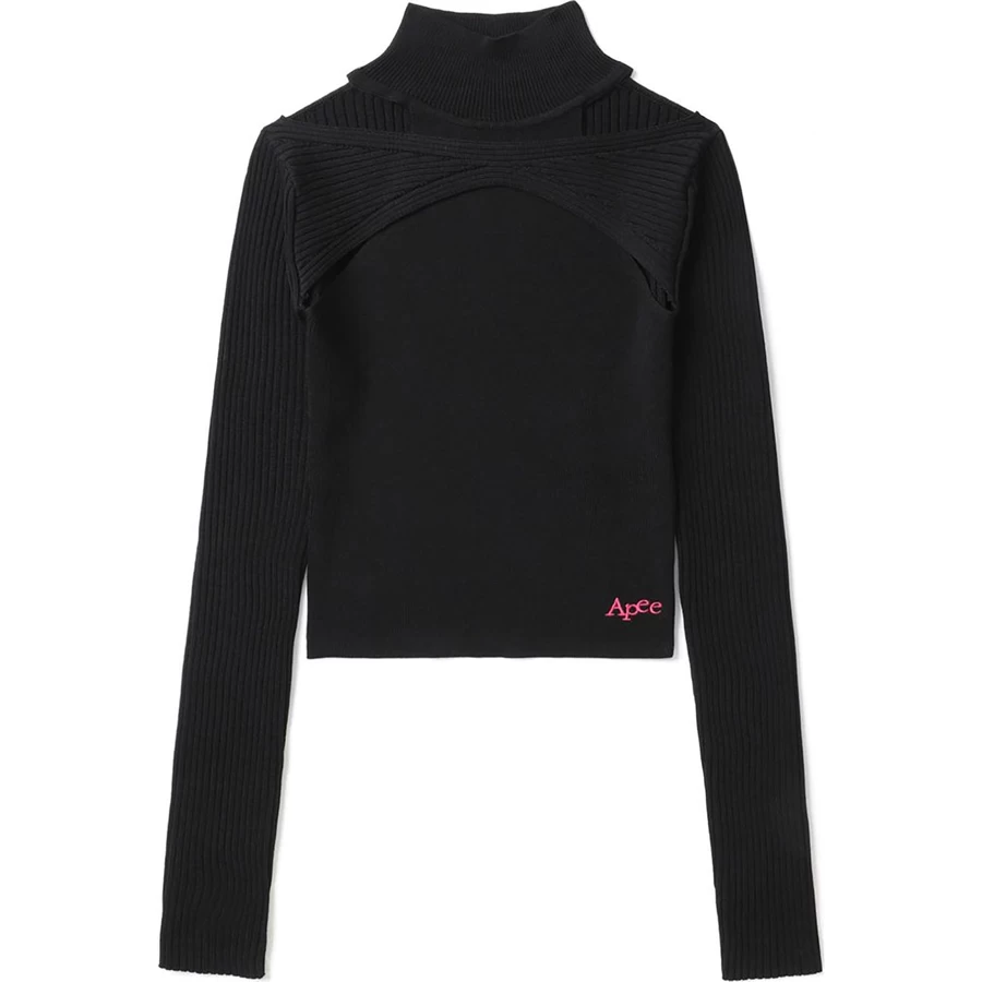Bape APEE TURTIENECK CUT-OUT KNIT TOP LADIES